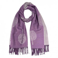 Load image into Gallery viewer, Tree of life cashmere blend winter scarves with tassels
