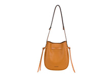 Load image into Gallery viewer, David Jones Paris yellow tan shoulder bag
