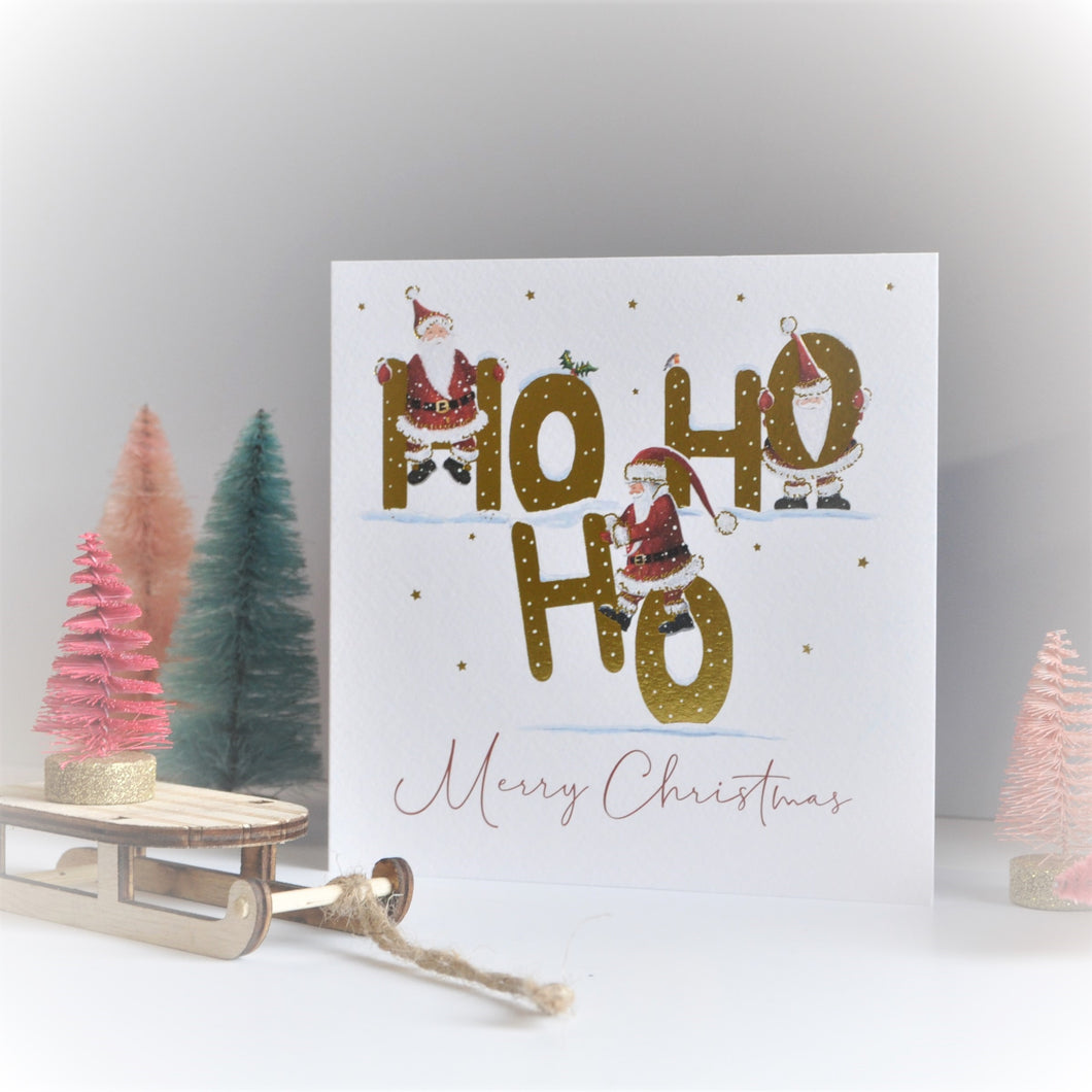 HOHOHO Santa Christmas Card (Pack of 10)