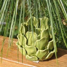 Load image into Gallery viewer, Ceramic T-Lite Holder - Green Artichoke by Gisela Graham
