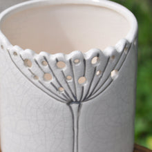 Load image into Gallery viewer, White Crackle Ceramic Cow Parsley Pot by Gisela Graham
