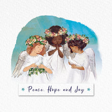Load image into Gallery viewer, Christmas cards - peace, hope and joy angels
