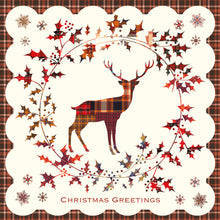 Load image into Gallery viewer, Christmas cards - twin pack - tartan stag and thistle robin
