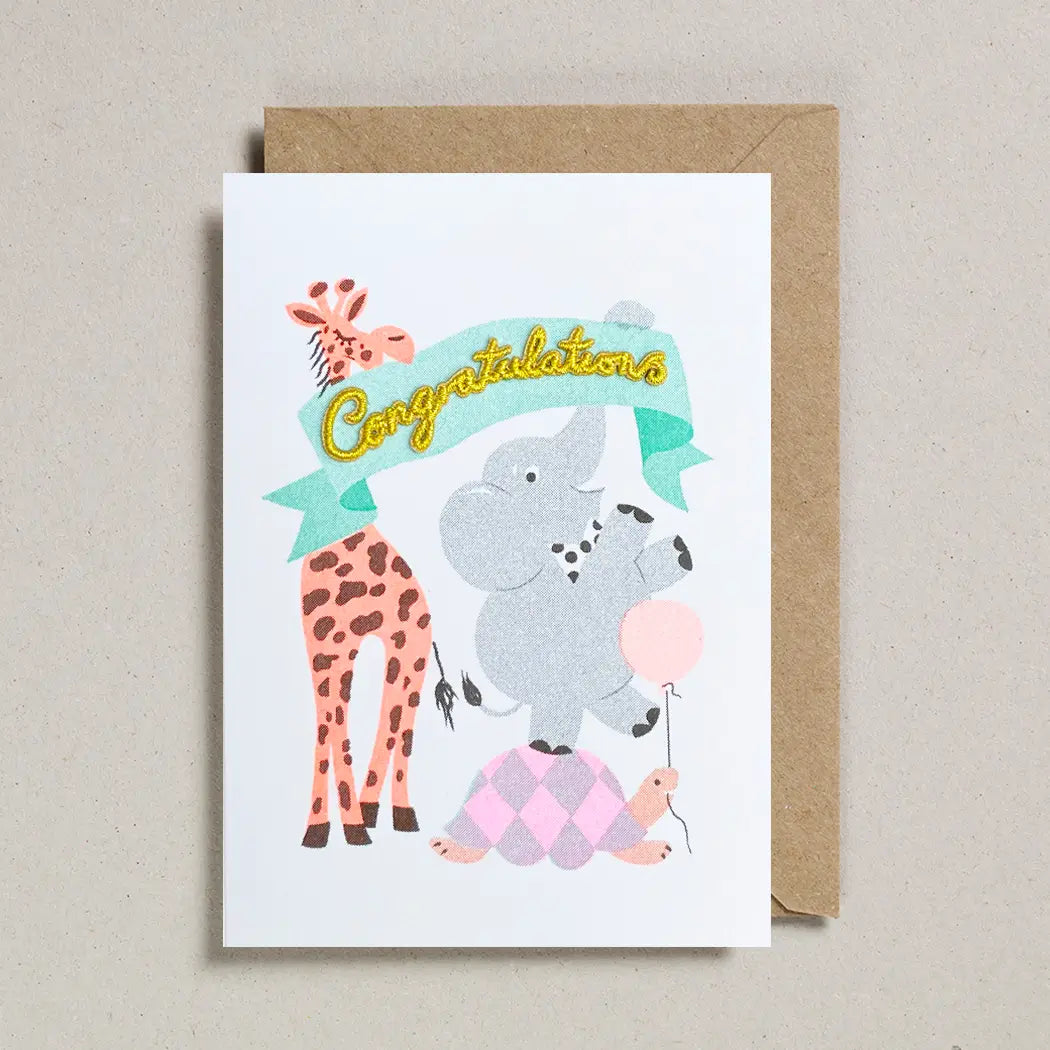 Petra Boase - Congratulations animals card