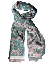 Load image into Gallery viewer, Scarf - green paisley
