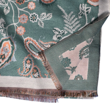 Load image into Gallery viewer, Scarf - green paisley

