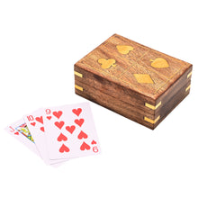 Load image into Gallery viewer, Playing cards in wooden box
