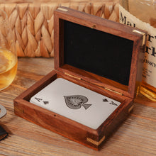 Load image into Gallery viewer, Playing cards in wooden box
