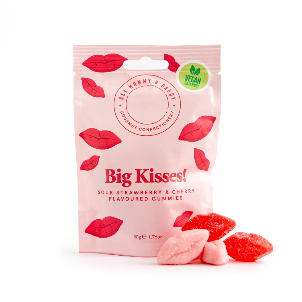 Strawberry and cherry kiss gummies