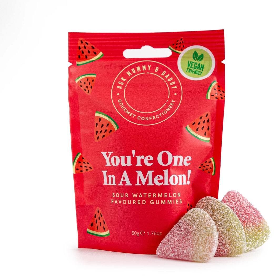 Watermelon sour gummies