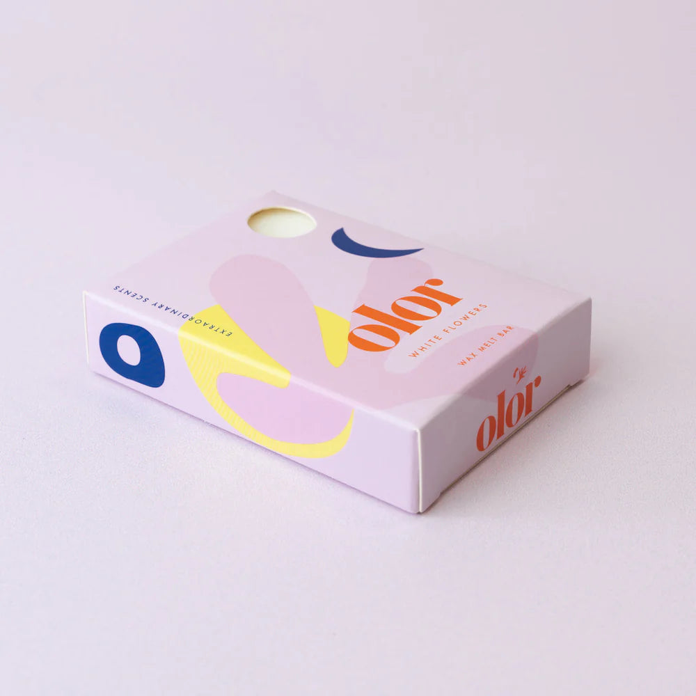 Olor handpoured wax melt bars - white flowers