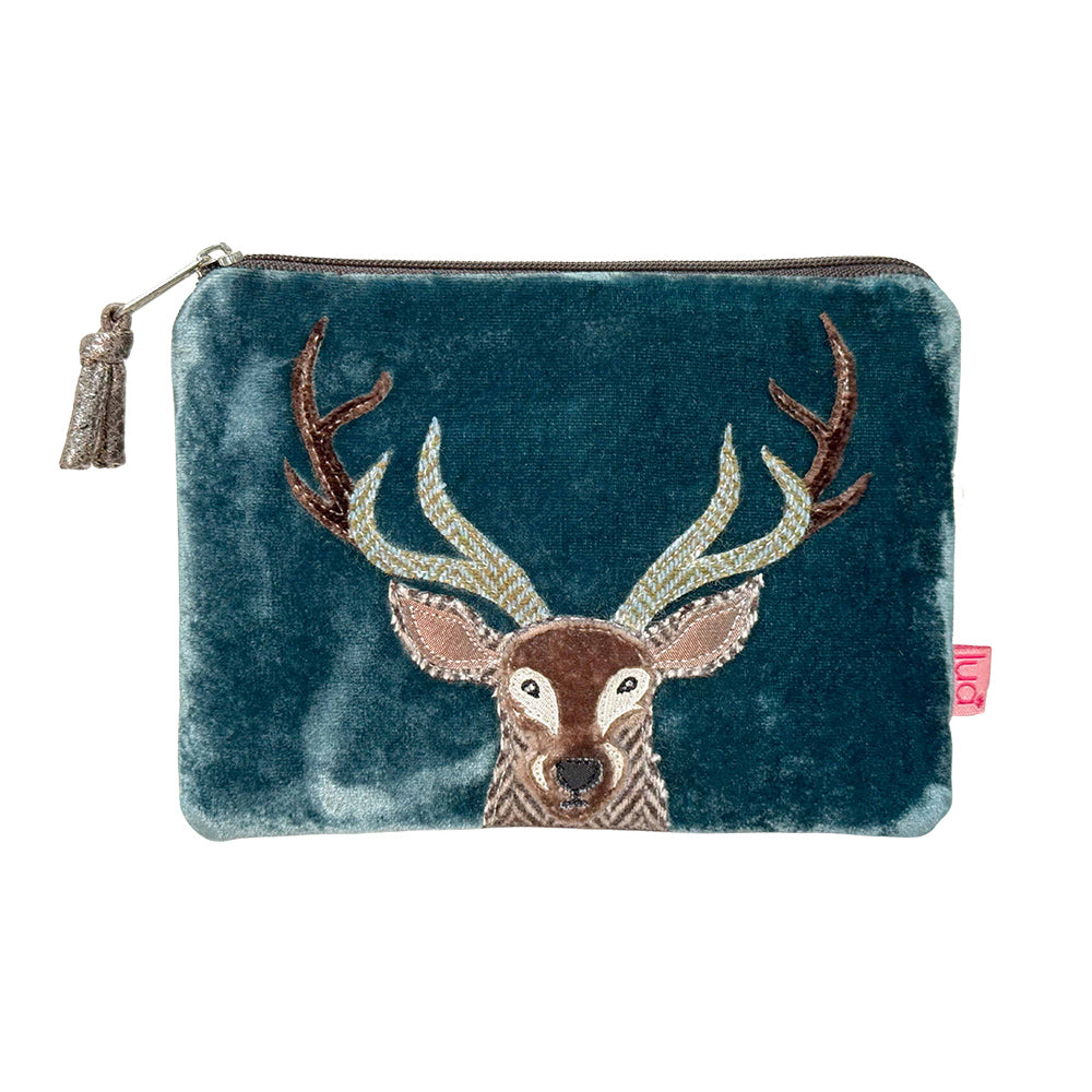 Stag purse - teal