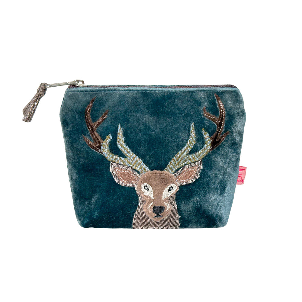 Stag mini purse - teal