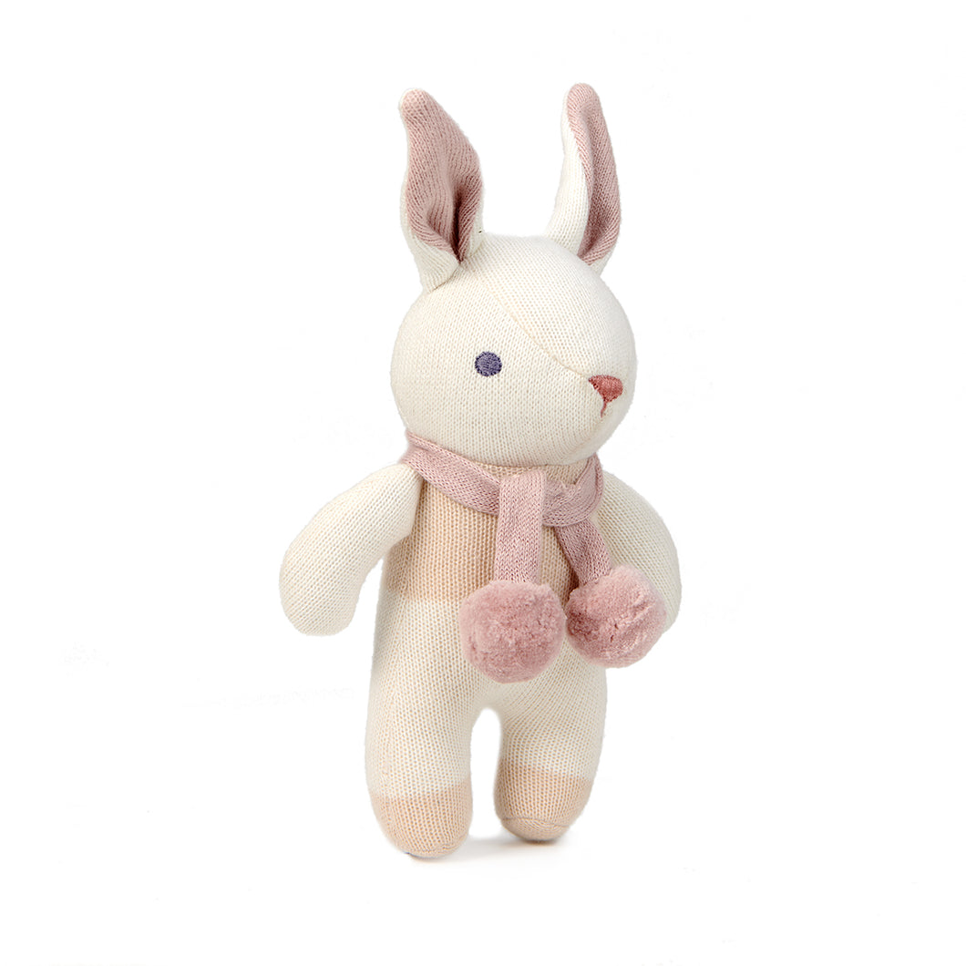 ThreadBear Design baby bunny rattle - cream