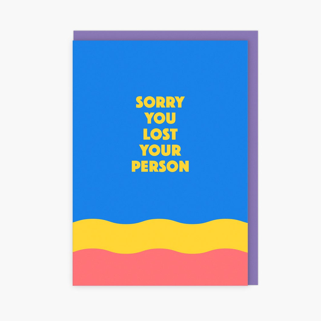 LoveLossDiscoballs greeting card - Sorry you lost your person