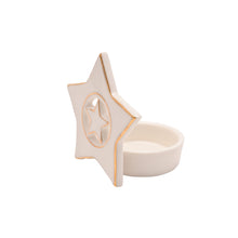Load image into Gallery viewer, Porcelain star tealight holder
