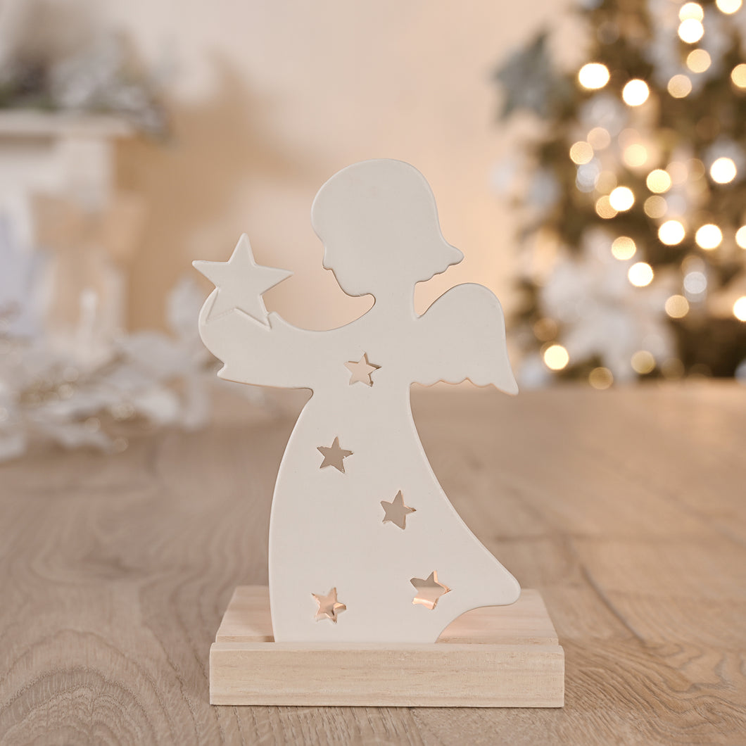 Angel tealight holder