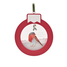 Load image into Gallery viewer, Robin hanging plaque - little Christmas robin
