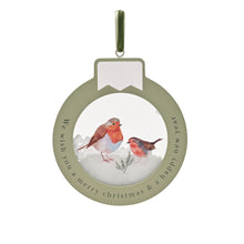 Load image into Gallery viewer, Robin hanging plaque - Merry Christmas
