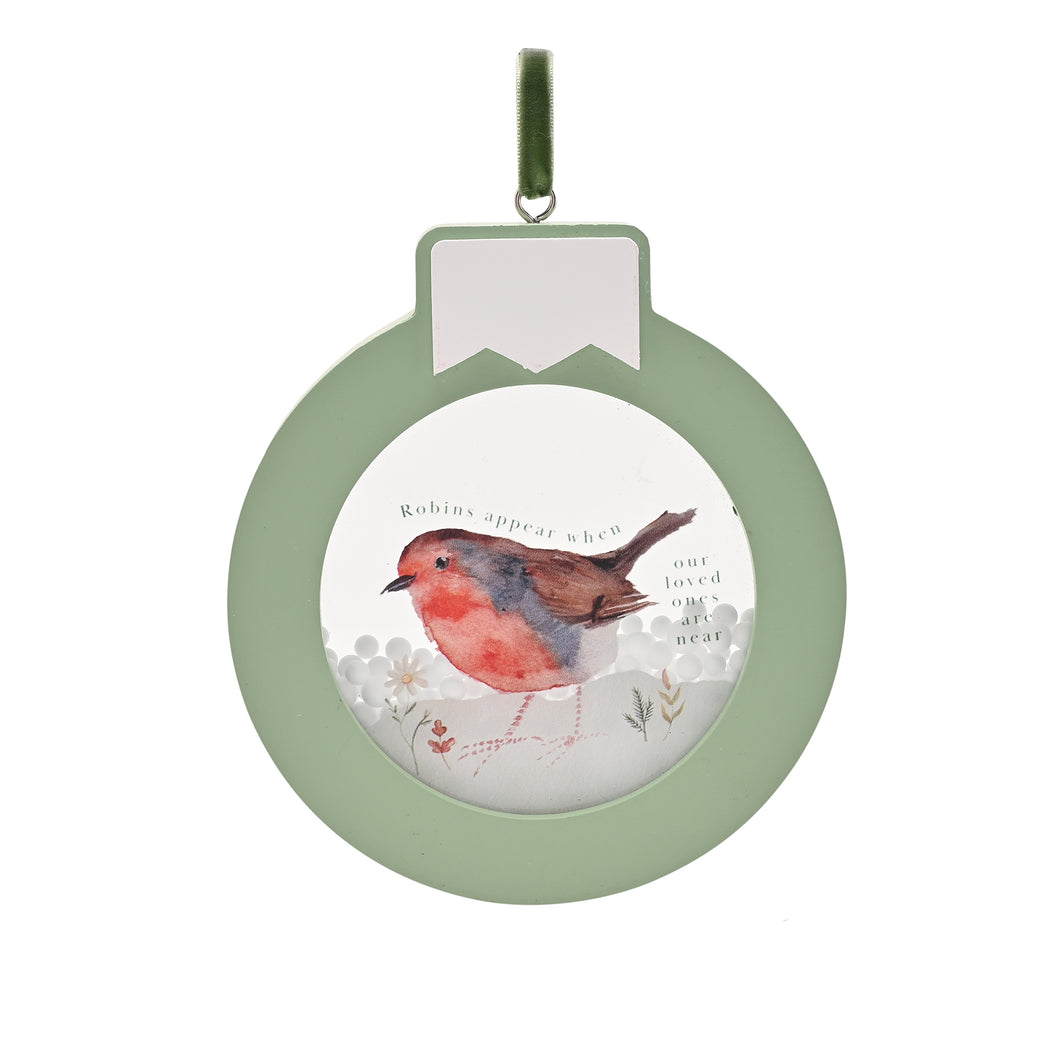 Robin hanging plaque - loved ones are near