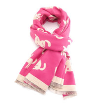 Load image into Gallery viewer, Cute cats scarf - fuchsia
