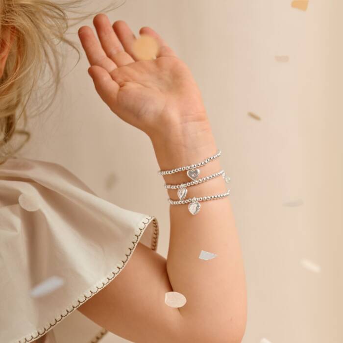 Silver plated girl's bracelet - hooray it's your birthday