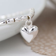 Load image into Gallery viewer, Puff Heart Bracelet with Heart Charm by Pom

