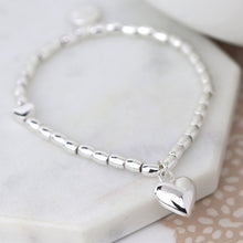 Load image into Gallery viewer, Puff Heart Bracelet with Heart Charm by Pom
