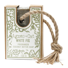 Load image into Gallery viewer, Soap On A Rope - White Fig by Agnes &amp; Cat
