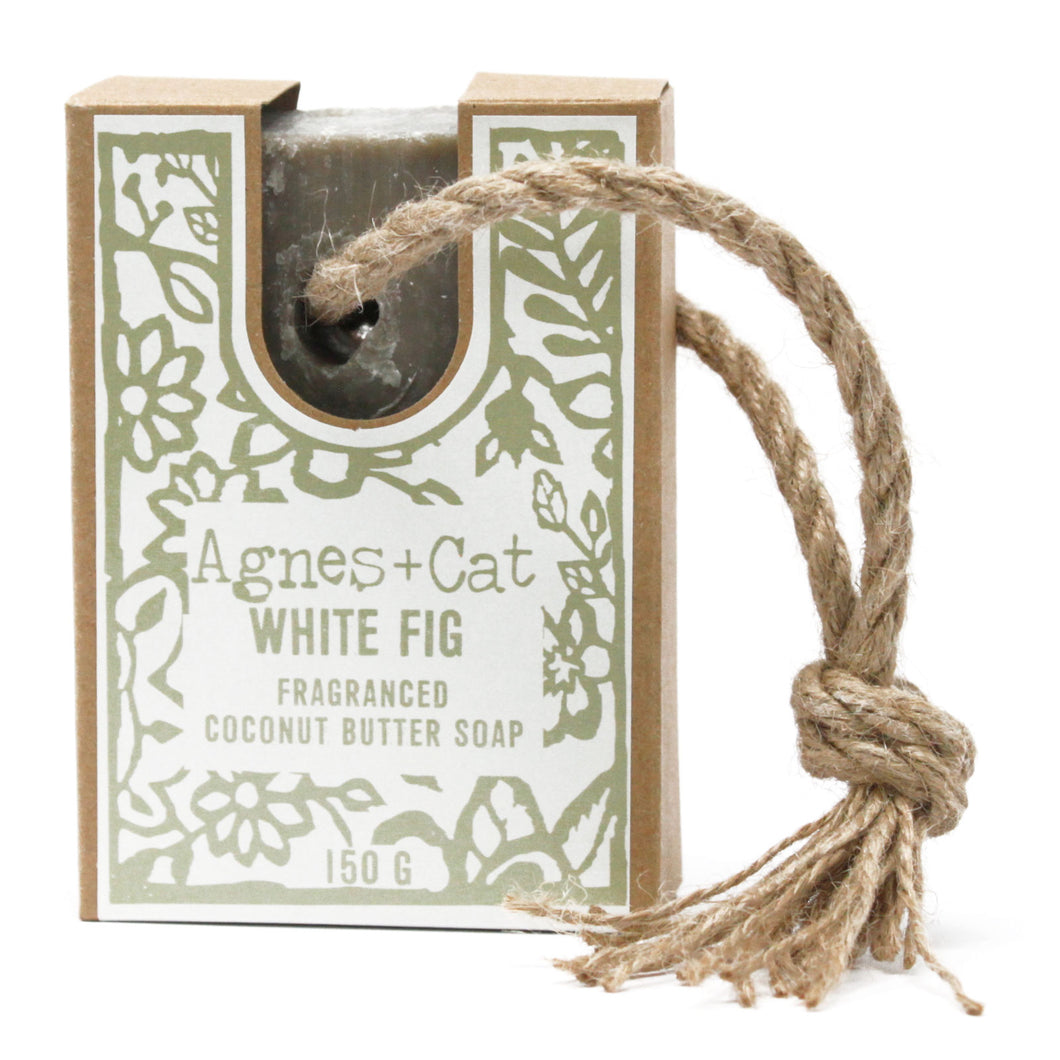 Soap On A Rope - White Fig by Agnes & Cat