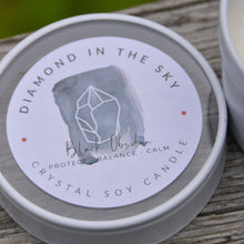 Load image into Gallery viewer, Black Obsidian Soy Candle by Diamond In The Sky (Vegan)
