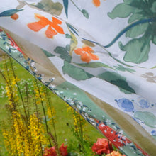 Load image into Gallery viewer, Sage green watercolour floral print scarf
