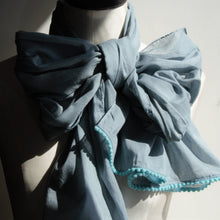 Load image into Gallery viewer, Shruti Scarf, Trim Grey and Blue

