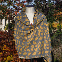 Load image into Gallery viewer, Red Cuckoo Scarf Gold and Grey Reversible Scarf
