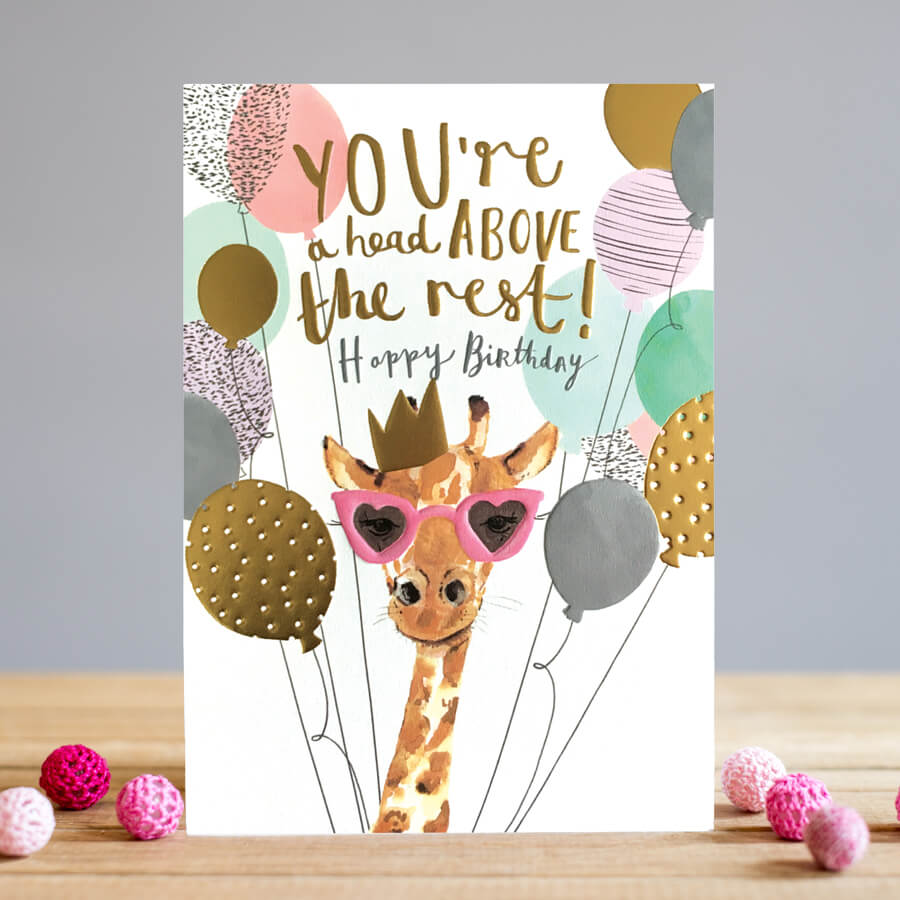 Louise Tiler Greetings Card - You're A Head Above The Rest